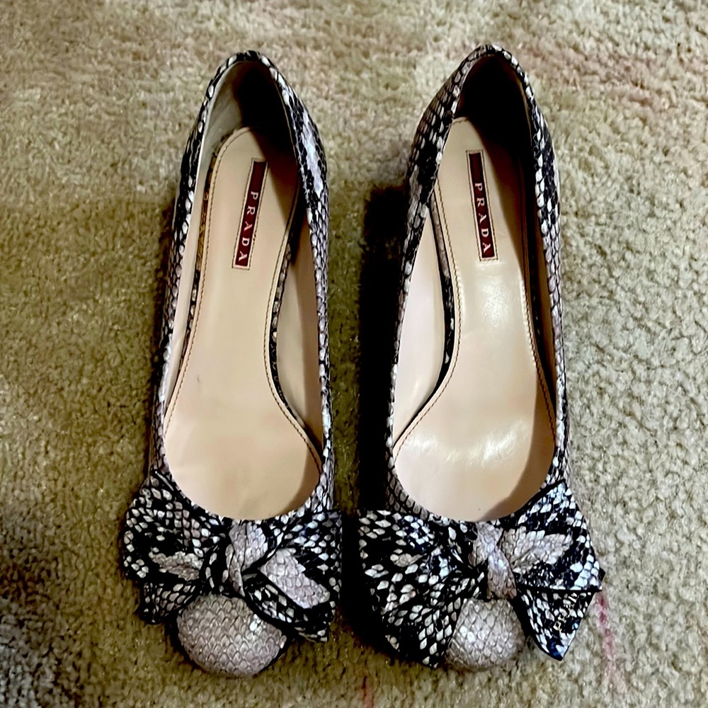 Prada short heel python
